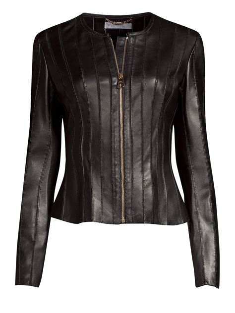 versace leather jacket women.